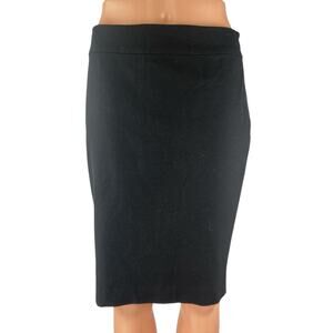 Ann Taylor Petite Women's Black Pleated High Waisted Pencil Mini Skirt Size 4P